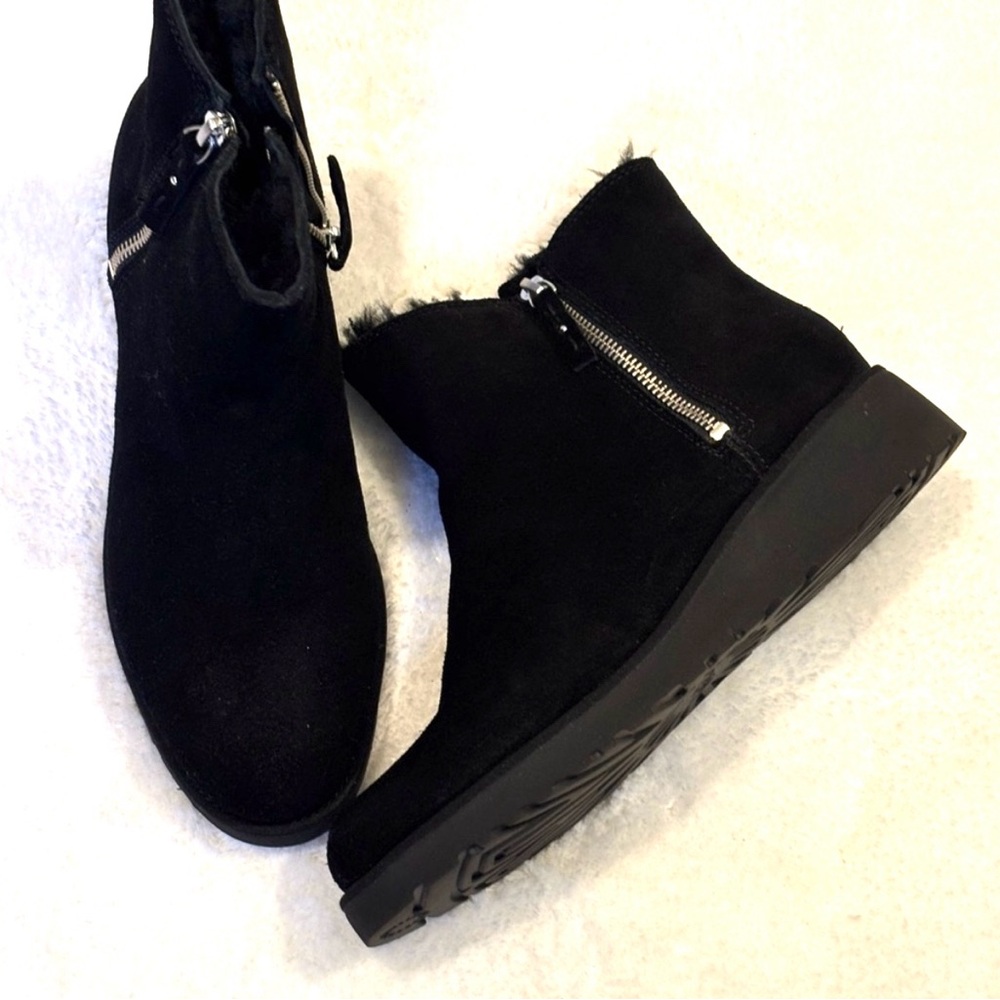 UGG Black Suede Ankle Boots